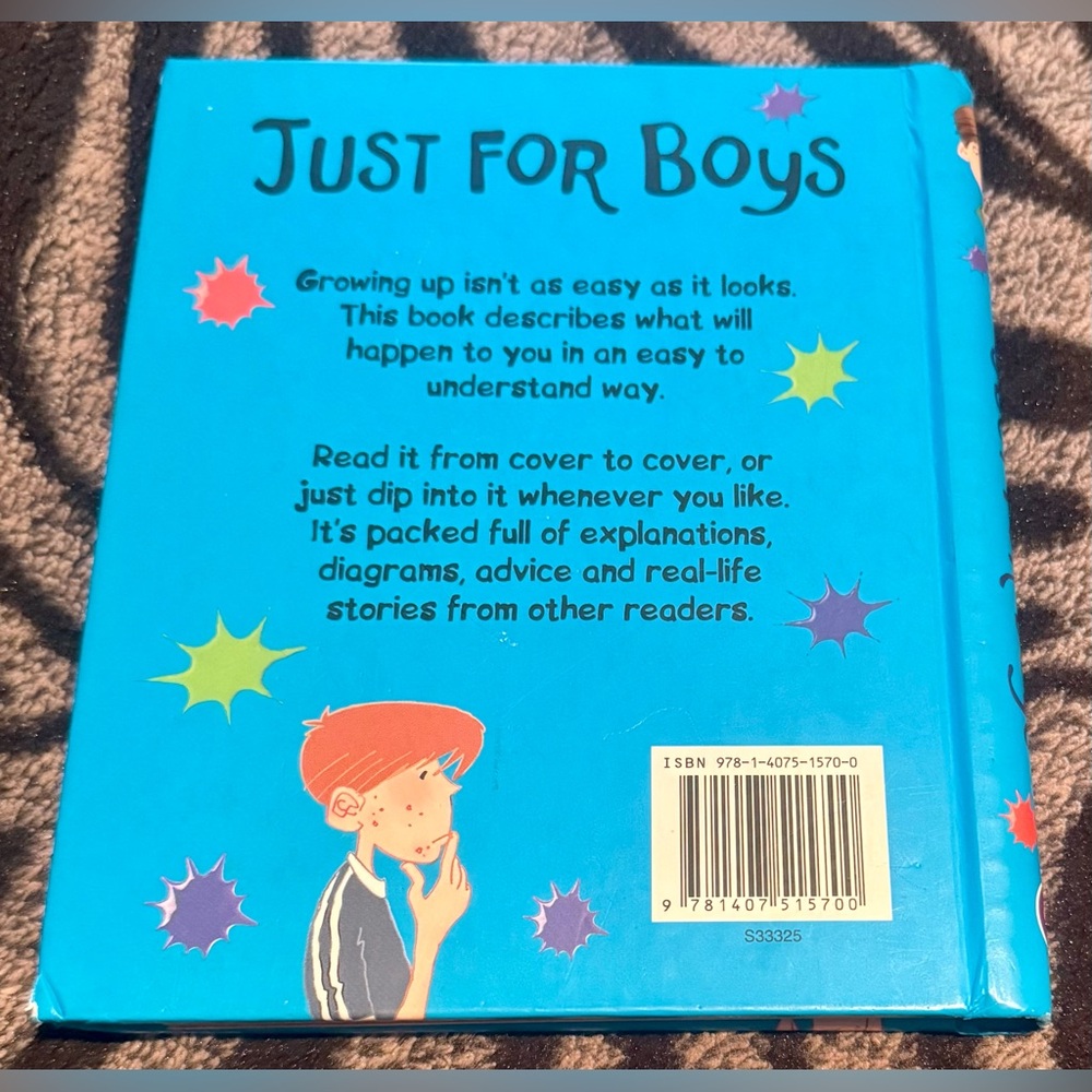 Just For Boys: A Book About Growing Up Hardcover Book - Picture 2 of 15